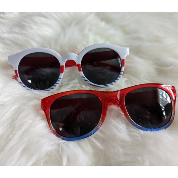 Adults 4th of July Red White and Blue USA Sunglasses - Picture 1 of 4